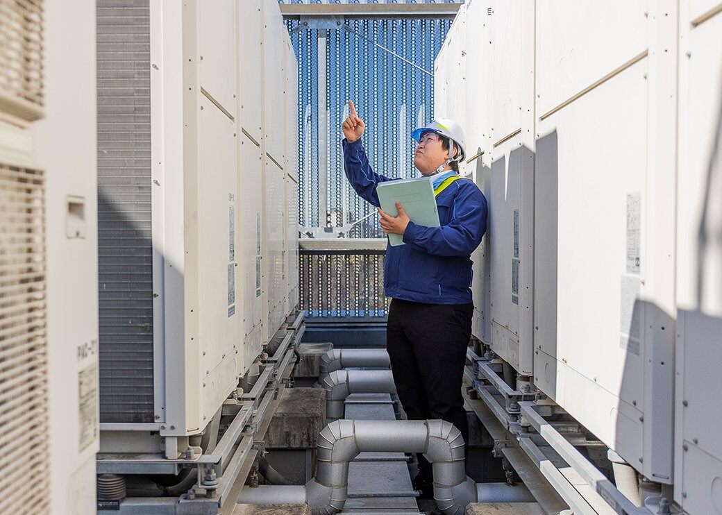 お客さまの大切な施設に設置されている建築設備の点検・整備